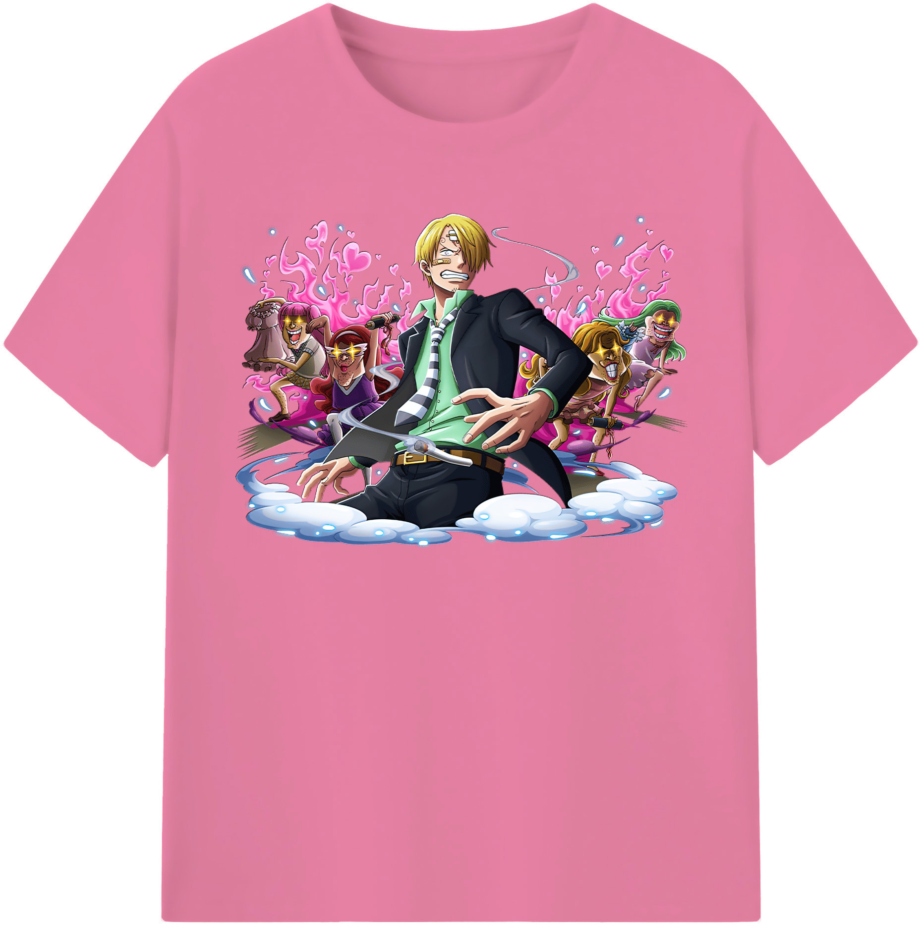 ワンピース サンジ ONE PIECE Sanji 綿100％半袖Tシャツ（フロントプリント）